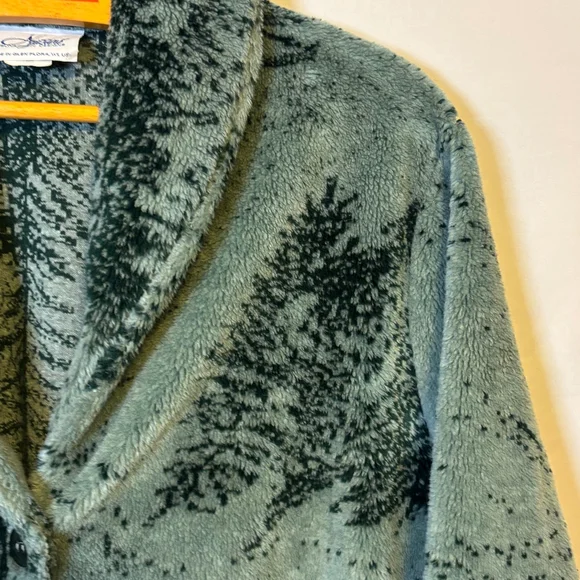 Artisan Sunchein Forest Print Fleece Lodgecore Jacket Made in USA Size Large - Picture 8 of 10